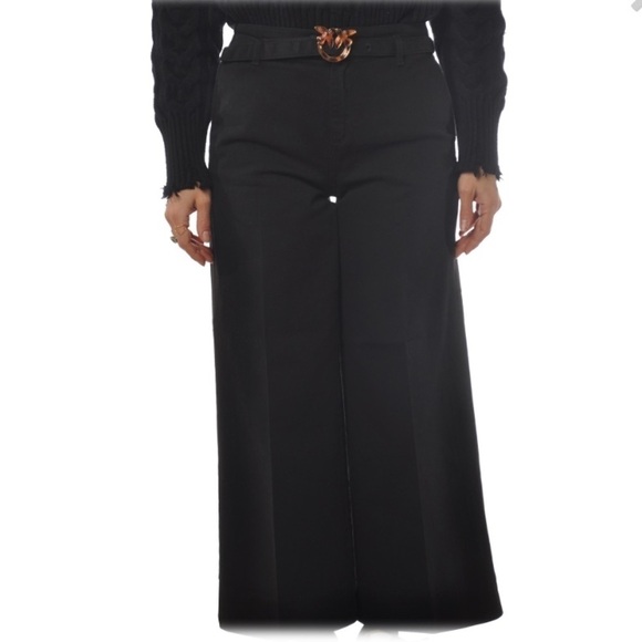 PINKO wide leg black trouser Size 10 - Picture 1 of 16